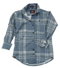 Tmavomodro-bílo-šedá kostkovaná košile 