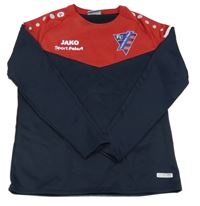 Červeno-tmavomodré thermo triko s potiskem Jako