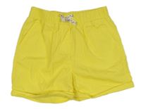 Žlté plátenné kraťasy