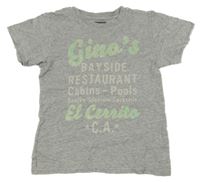 Svetlosivé tričko s nápismi H&M
