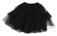 Čierna tylová vrstvená sukňa H&M