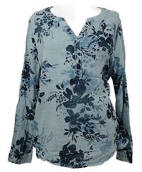 Dámska svetlomodrá kvetovaná blúzka Cecil