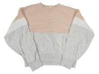 Svetloružová -sivá mikina H&M