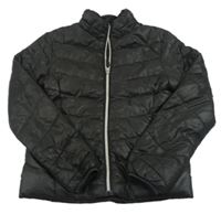 Čierna šušťáková zateplená prešívaná crop bunda H&M