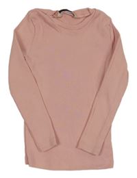 Světlerůžové žebrované triko George 