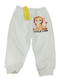 Nové - Bílé tepláky s lvíčkem Shein