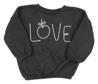 Tmavosivá oversize mikina s nápisom George