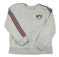 Sivá melírovaná mikina s nápisom C&A