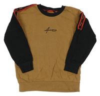 Hnedo-čierna mikina s nápisom George