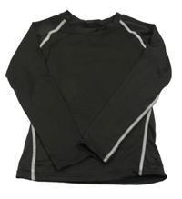 Čierne spodné tričko s bílým prošitím