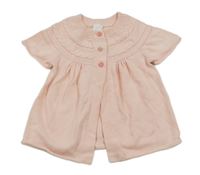 Svetloružová pletená prepínaci dlhá vesta C&A