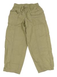 Světlekhaki plátenné nohavice H&M