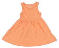 Neónově oranžové bavlnené šaty F&F