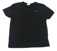 Černé tričko s logem Slazenger