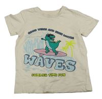 Smotanové tričko s dinosaurom Matalan