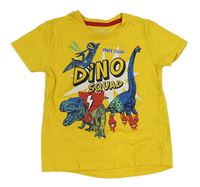 Žlté tričko s dinosaurami