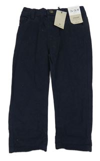 Nové - tmavomodré plátěné chino kalhoty Denim Co. 