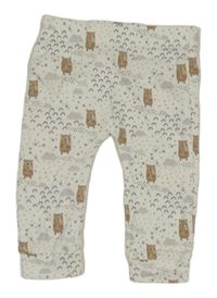 Biele legíny s medvedíkmi F&F