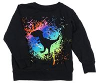 Černé mikinotriko s dinosaurem Next 