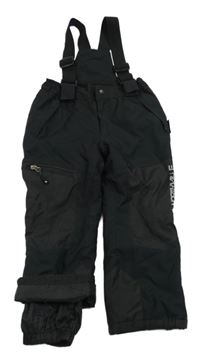 Černé šusťákové funkční oteplovačky s odepínacími trakami C&A