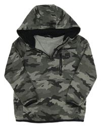 Sivo-čierna army mikina s kapucňou George