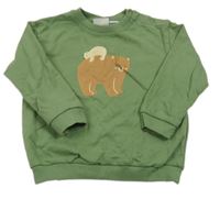 Zelená mikina s medvedíkom Lupilu