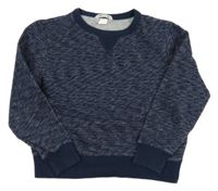 Tmavomodrá melírovaná mikina H&M