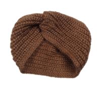 Hnědá pletená čelenka 