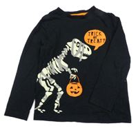 Černé triko s dinosaurem F&F