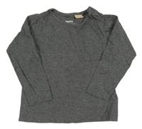 Tmavosivé melírované tričko s vreckom Lupilu