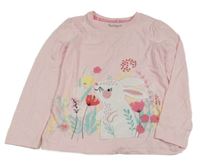 Svetloružové tričko so zajačikom Nutmeg