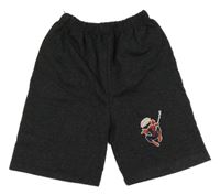 Tmavošedé teplákové kraťasy se Spider-manem 