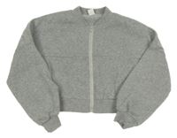 Sivá prepínaci crop mikina Shein