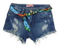 Modré riflové kraťasy s prošoupáním Lolliptop