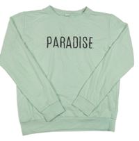 Svetlozelená mikina s nápisom Zeeman