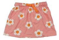 Ružová kvietkovana tepláková sukňa H&M