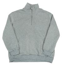 Sivá melírovaná mikina s rolákom Shein