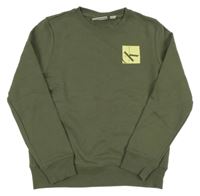 Khaki mikina s logom Calvin Klein