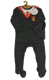 Nové - 2set - Tmavošedý overal s potiskem + čepice - Harry Potter