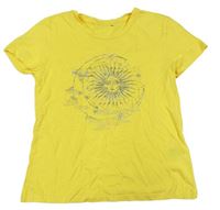 Žlté tričko so sluncem a mesiacom C&A
