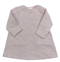 Světlepudrové bodkovaná é vzorované šaty H&M