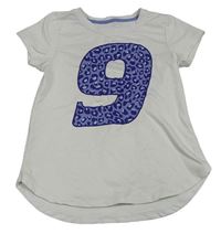 Biele športové tričko so vzorovaným číslom H&M