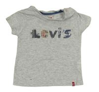 Sivé melírované tričko s logom Levi´s