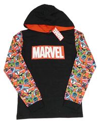 Černo-červená mikina s logem a Avengers a kapucí MARVEL