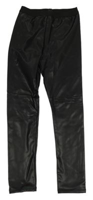 Čierne koženkové nohavice HEMA