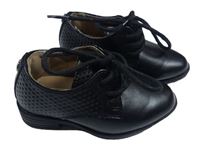 Černé slavnostní kožené boty River Island vel. 20