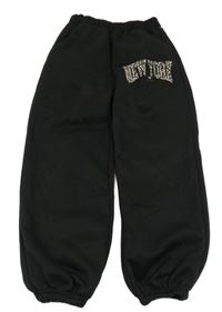 Černé teplé tepláky s nápisem SHEIN