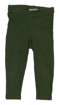 Khaki rebrované legíny Kuniboo