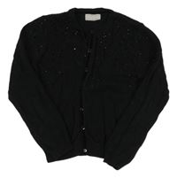 Čierny prepínaci crop sveter s kamienkami Matalan