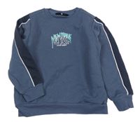 Tmavomodrošedo-tmavomodrá mikina s písmenky V BY VERY